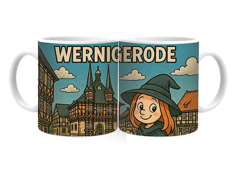 Souvenir Foto Keramik Tasse Wernigerode Ø8x9,5cm Souvenir Foto Keramik Tasse Wernigerode Ø8x9,5cm