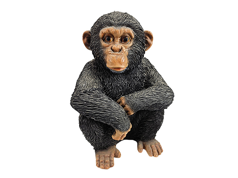 Schimpanse aus Poly 10x8x17cm    Schimpanse aus Poly 10x8x17cm