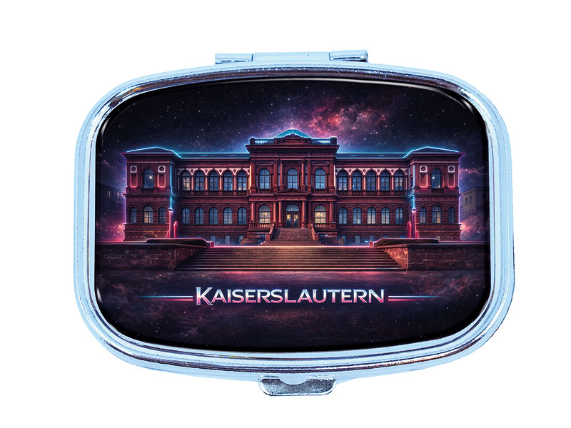 Souvenir Pillendose Kaiserslautern aus Metall 6x4,5cm
