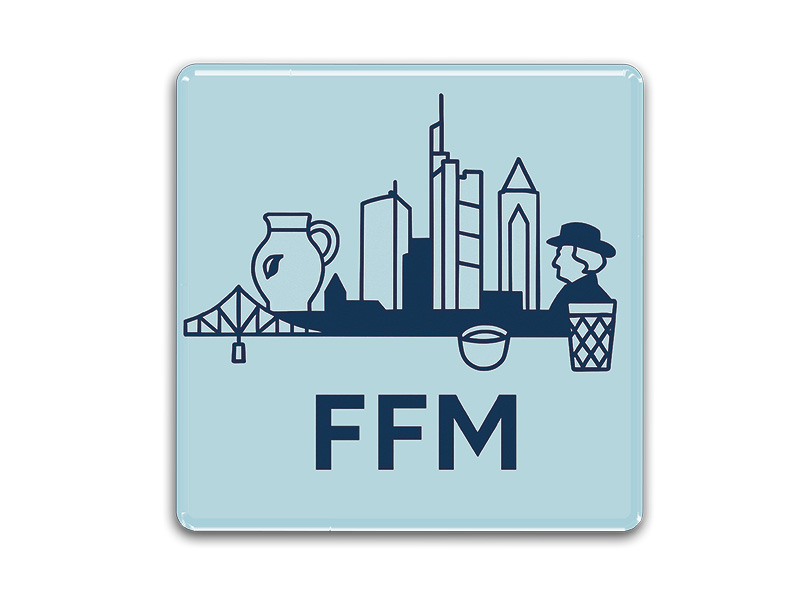 Souvenir Photo magnet Frankfurt 3,5x3,5cm