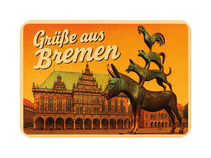 Souvenir Foto Kunststoff Magnet Bremen 8x5cm Souvenir Foto Kunststoff Magnet Bremen 8x5cm