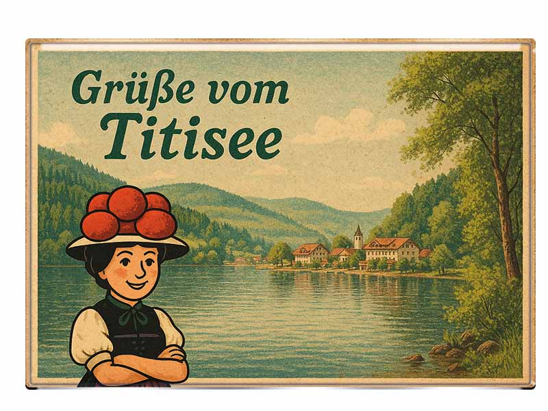Souvenir Foto Magnet Titisee 9,5x6,5cm
