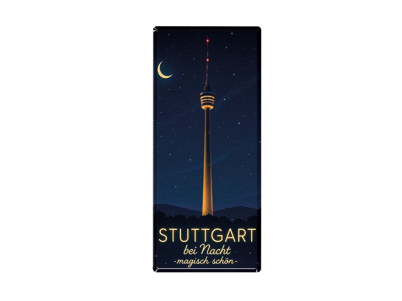 Souvenir Foto Magnet Panoramaformat Stuttgart 8x3,5cm
