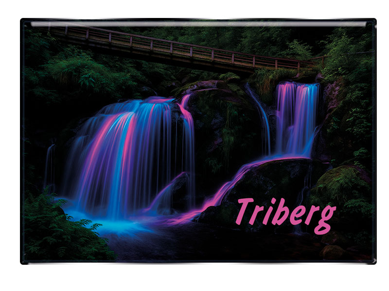 Souvenir Foto Magnet rechteckig Triberg 8x5,5cm