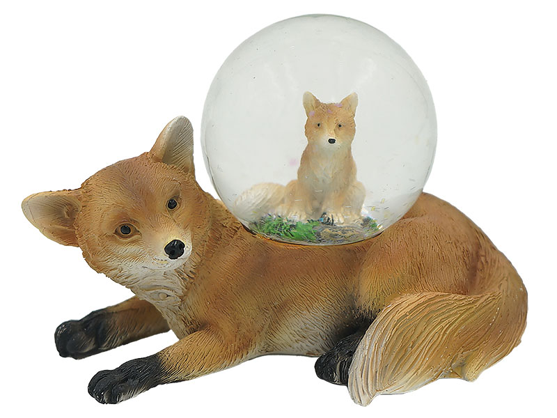 17544 Poly Fuchs mit Fuchs Glitzerkugel