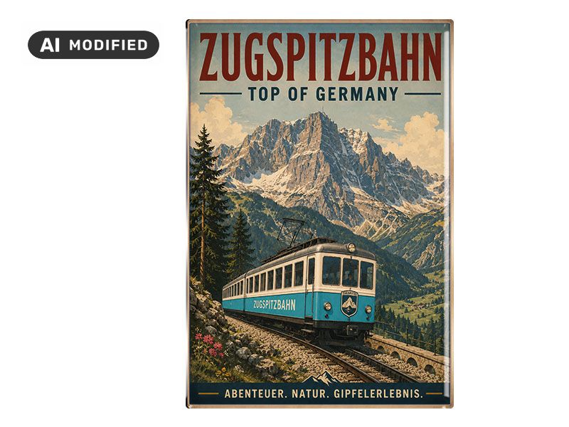 Souvenir photo magnet Zugspitze 9,5x6,5cm