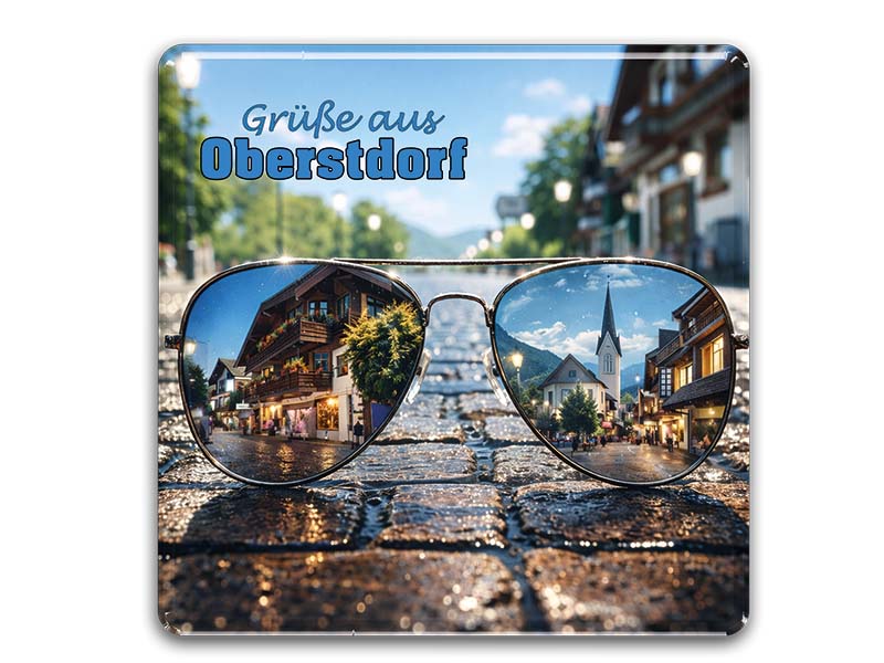 Souvenir Foto Magnet Oberstdorf 8x8cm