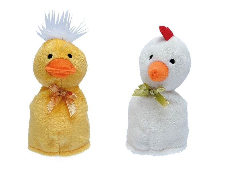 Eierwärmer Küken aus Plüsch, Ø5x12cm    Eierwärmer Küken aus Plüsch, Ø5x12cm