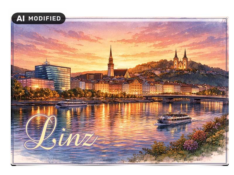 Souvenir Foto Magnet Linz 9,5x6,5cm