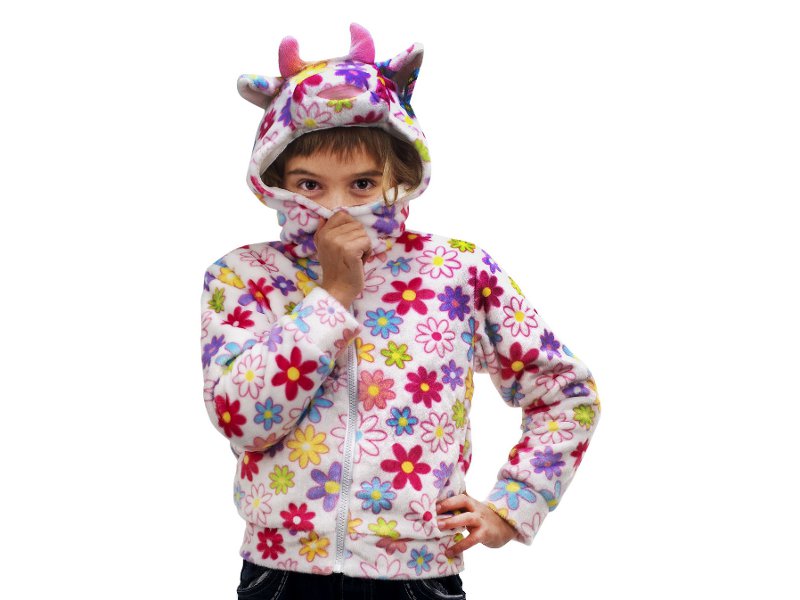 32505 Plüsch Kinderjacke Kuh