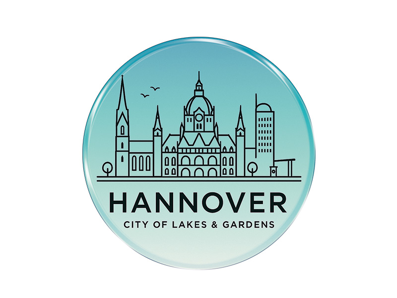 Souvenir Foto Magnet Hannover Ø3,5cm