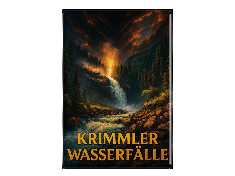 Souvenir Foto Magnet Krimmler Wasserfälle 8x5,5cm