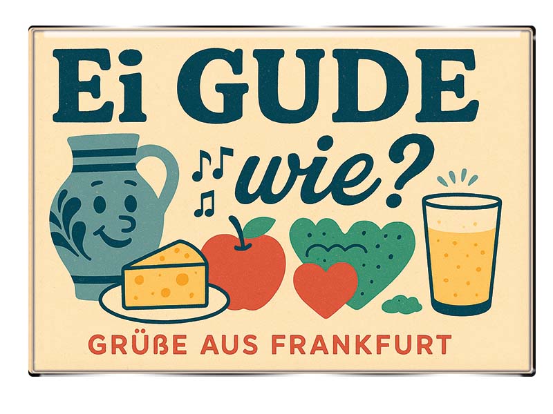 Souvenir Foto Magnet rechteckig Frankfurt 8x5,5cm Souvenir Foto Magnet rechteckig Frankfurt 8x5,5cm