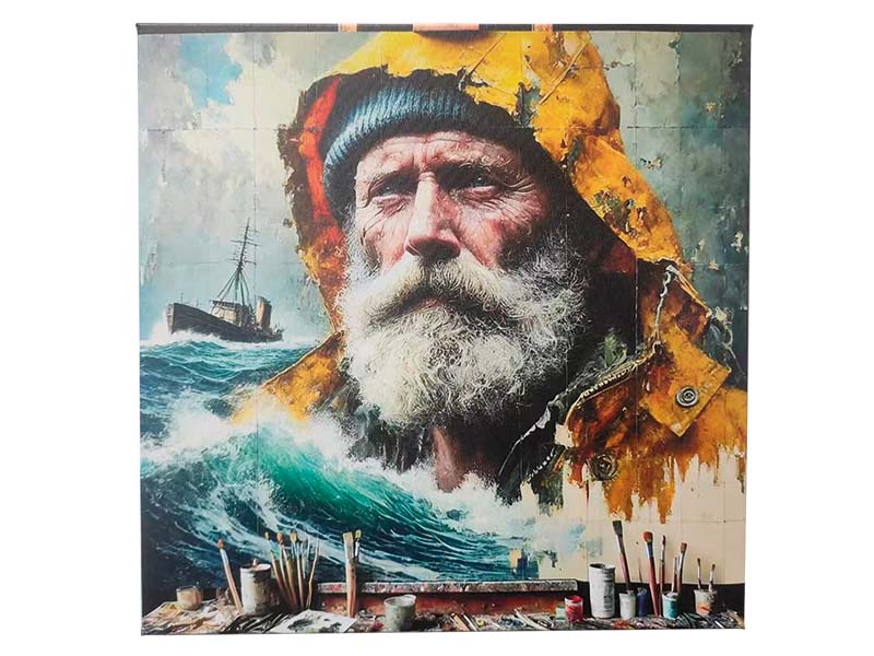 Leinwand Seefahrer 40x40cm   