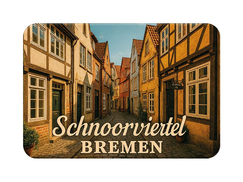 Souvenir Foto Kunststoff Magnet Bremen 8x5cm