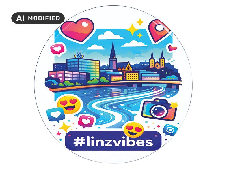 Souvenir Foto Magnet Linz Ø7cm