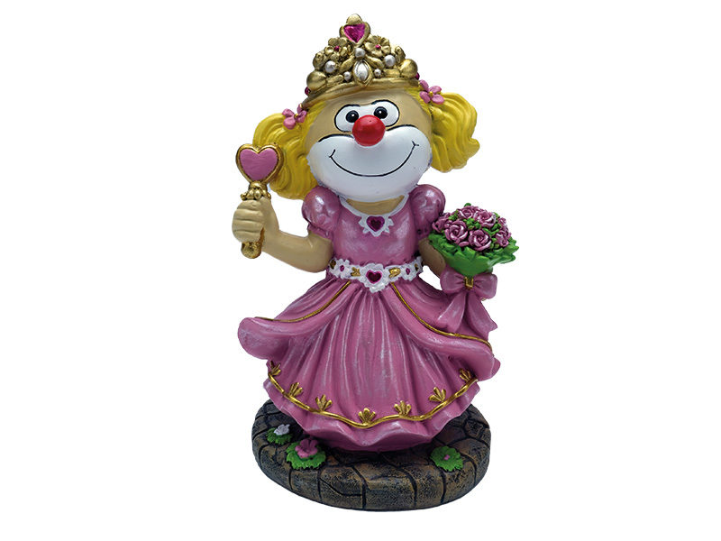 Clown Prinzessin aus Poly 13x10x23cm