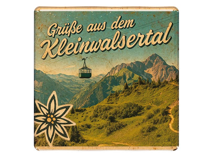 Souvenir Foto Magnet Kleinwalsertal 8x8cm Souvenir Foto Magnet Kleinwalsertal 8x8cm