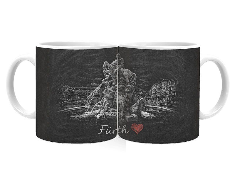 Souvenir ceramic mug Fürth Ø8x9,5cm