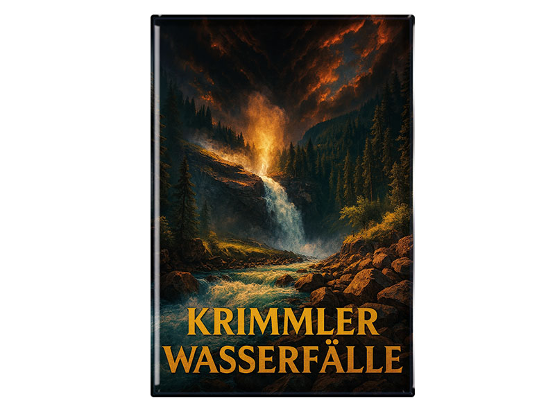 Souvenir Foto Magnet Krimmler Wasserfälle 9,5x6,5cm