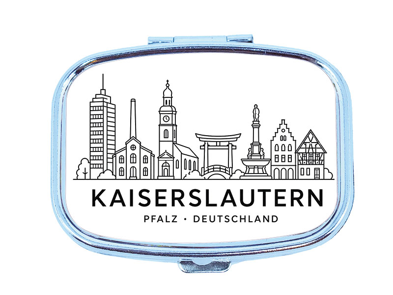 Souvenir Pillendose Kaiserslautern aus Metall 6x4,5cm