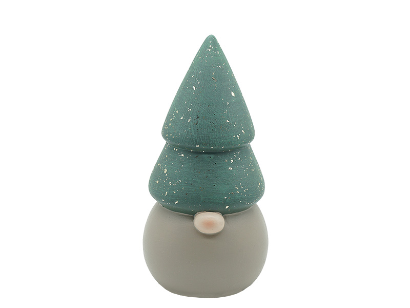 Ceramic Christmas tree gnome Ø9,5x18,5cm