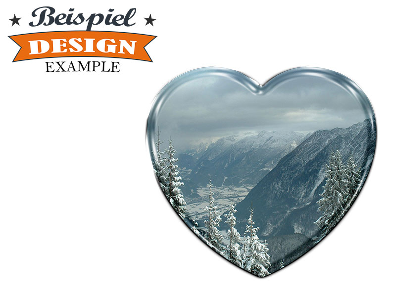 16744-2 Foto Magnet Herz eigenes Design