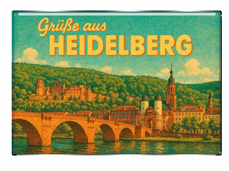 Souvenir Foto Magnet rechteckig Heidelberg 8x5,5cm