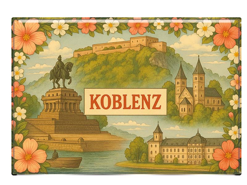 Souvenir Foto Magnet Koblenz 9,5x6,5cm