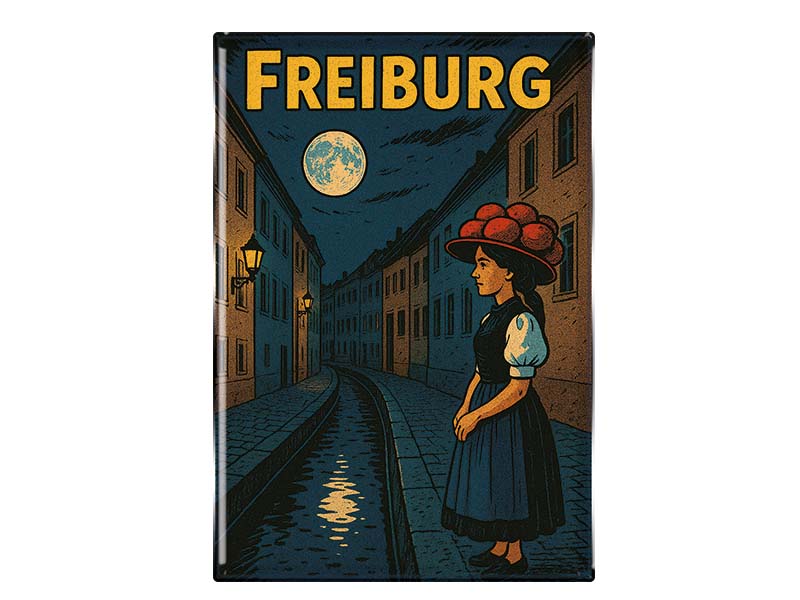 Souvenir Foto Magnet rechteckig Freiburg 8x5,5cm