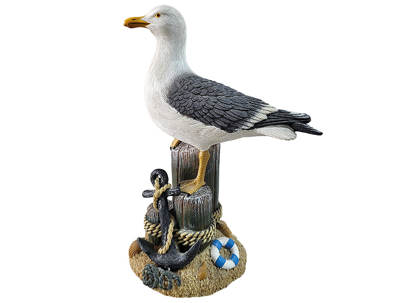 Poly seagull 13x8x18cm