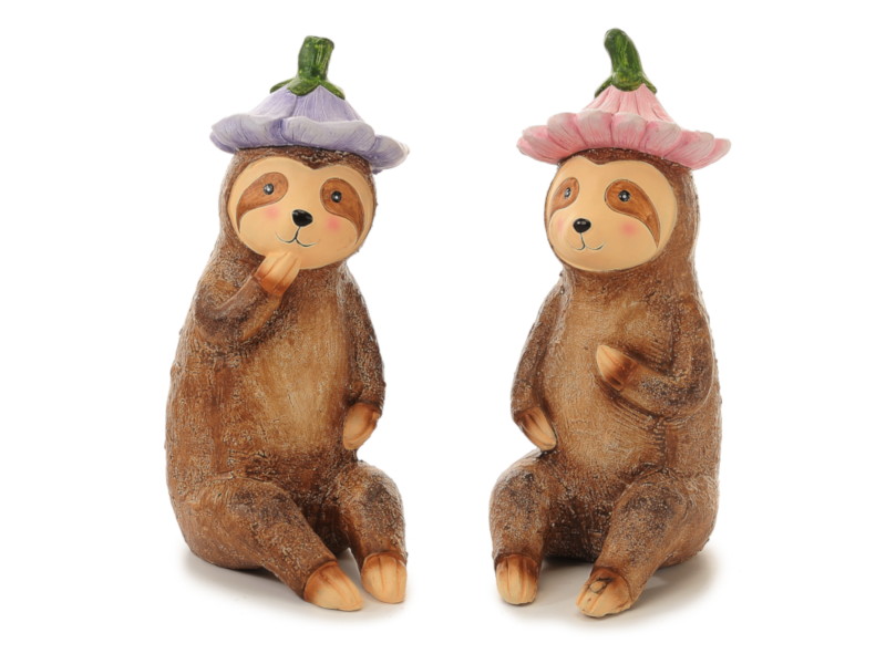 17583 Keramik Faultier sitzend