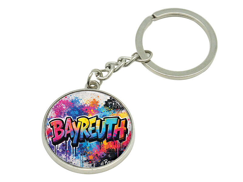 Souvenir Schlüsselanhänger Bayreuth aus Metall 9cm