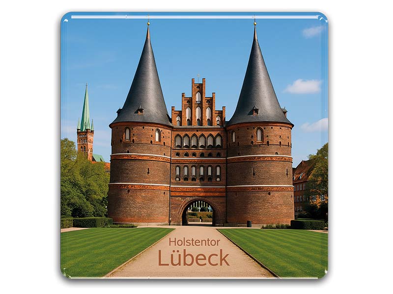 Souvenir Foto Magnet Luebeck 8x8cm