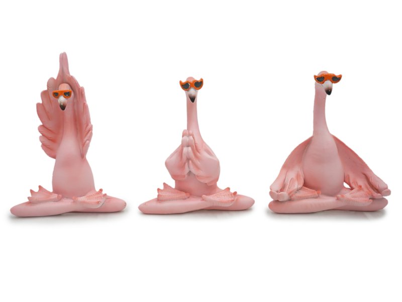 Yoga Flamingo aus Poly