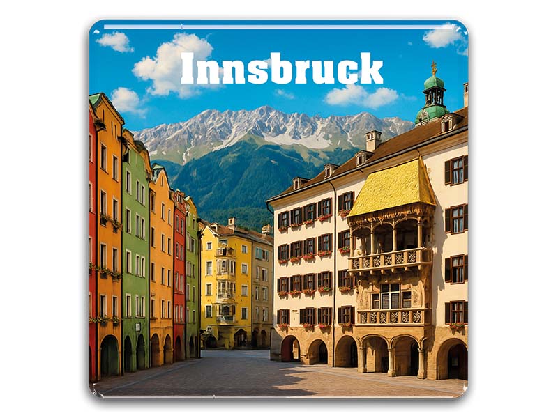 Souvenir Foto Magnet Innsbruck 8x8cm