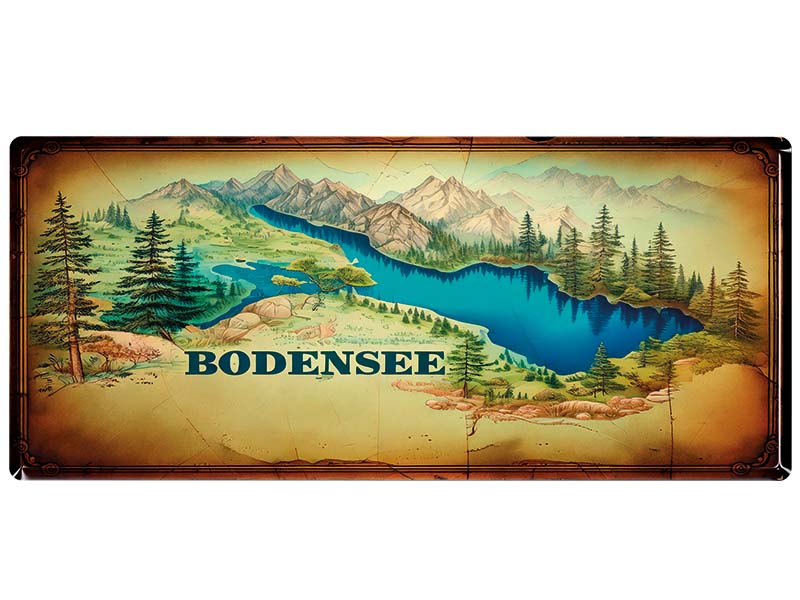 Souvenir Foto Magnet im Panoramaformat Bodensee 12x5cm