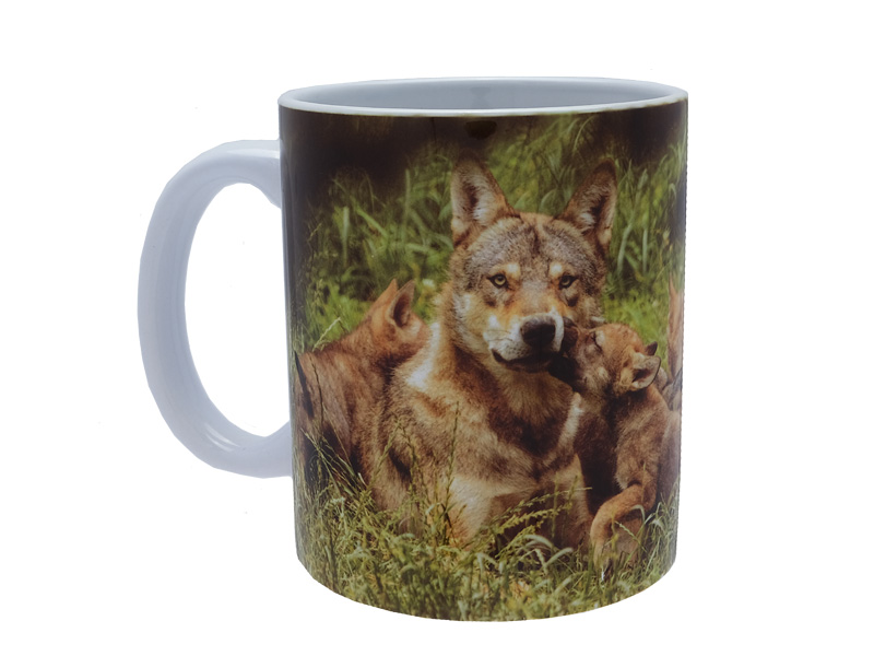 16833-0 Foto Keramik Tasse Wolf