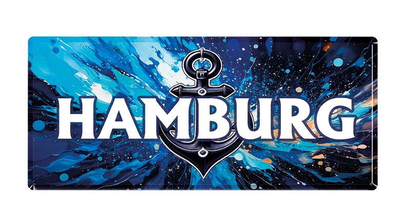 Souvenir Foto Magnet Hamburg 11x4cm Souvenir Foto Magnet Hamburg 11x4cm