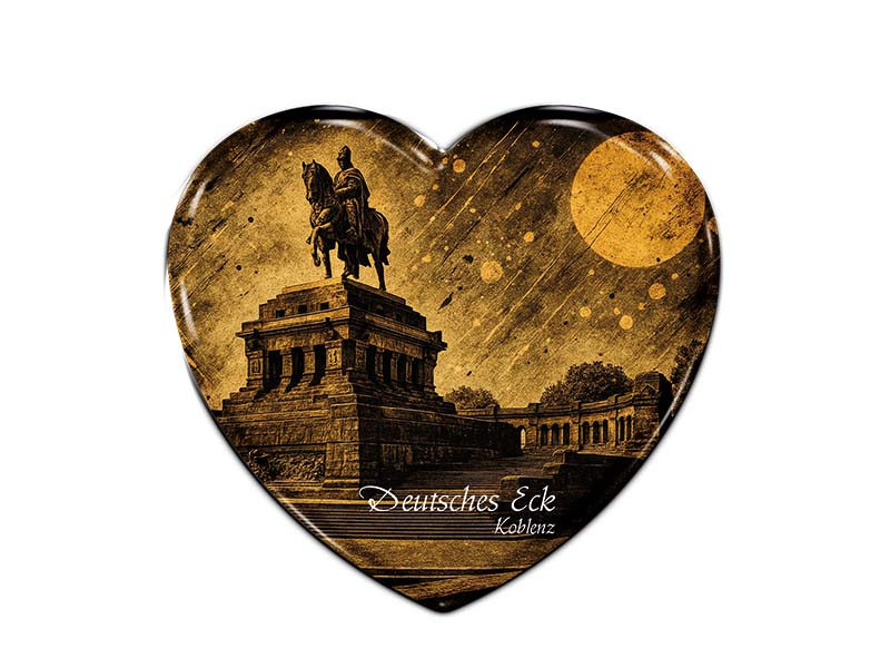 Souvenir Foto Magnet Herz Koblenz 4x4cm