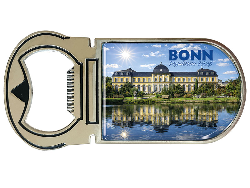 Souvenir Kapselheber Magnet Bonn aus Metall 4x9cm