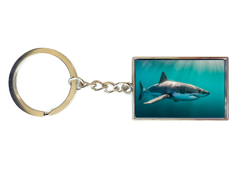 Metall Schlüsselanhänger Hai