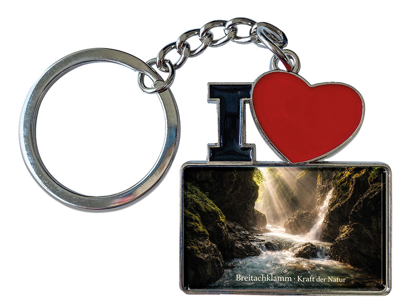 Souvenir Schlüsselanhänger Oberstdorf aus Metall 11x4cm