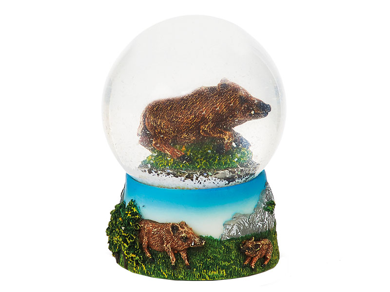 13663-0 Glitzerkugel Wildschwein