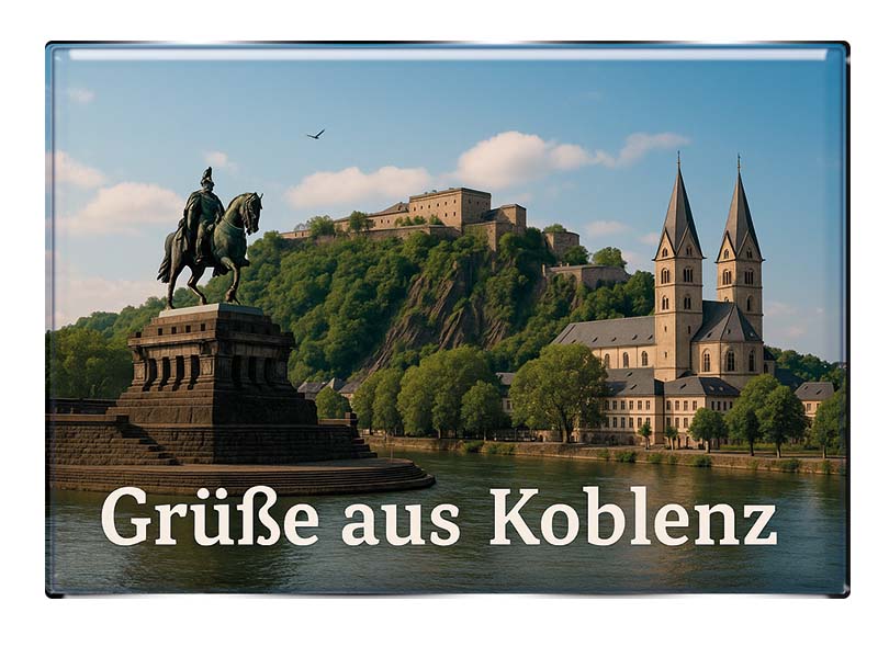 Souvenir Foto Magnet rechteckig Koblenz 8x5,5cm