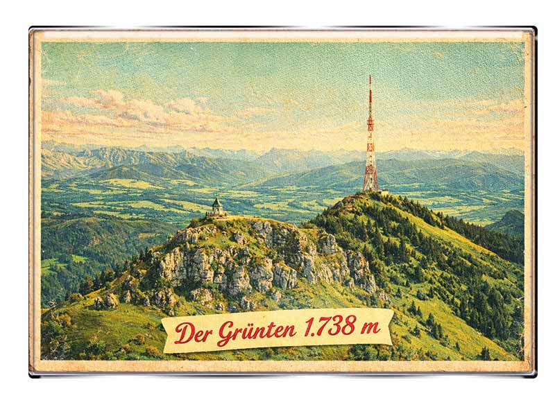 Souvenir Foto Magnet Grünten 8x5,5cm
