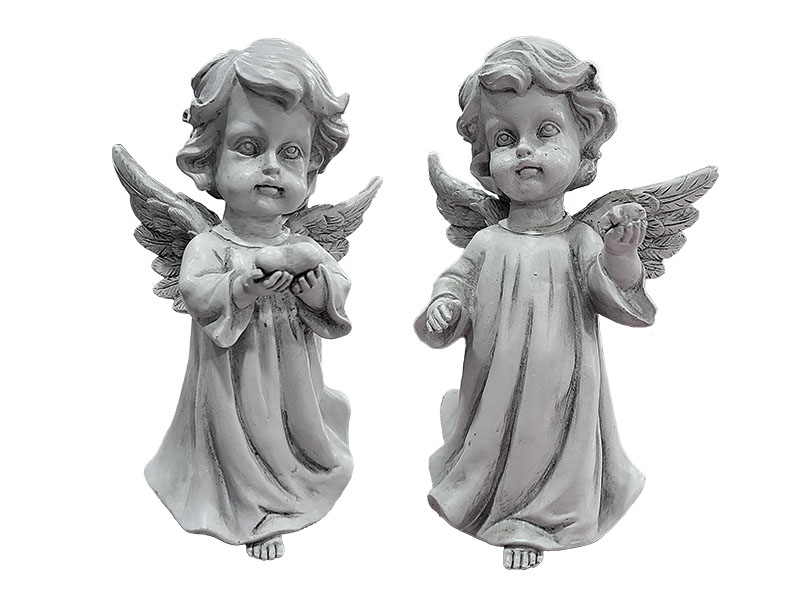 Engel aus Poly, 10x9x20cm    Engel aus Poly, 10x9x20cm