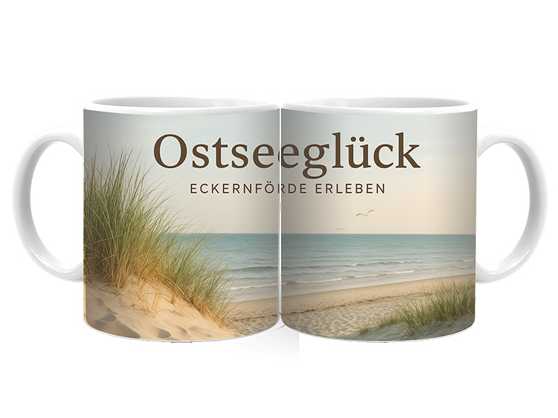 Souvenir Foto Tasse Eckernförde aus Keramik Ø8x9,5cm