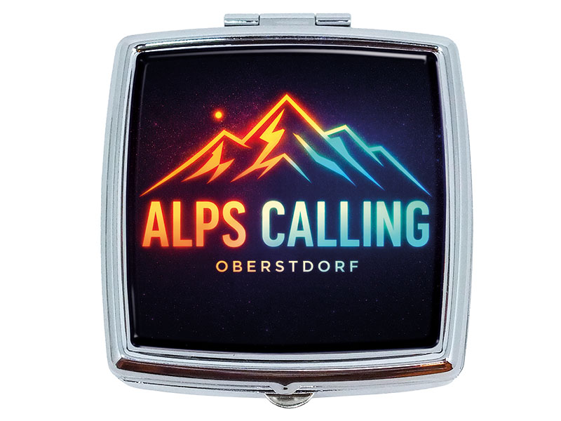 Souvenir Pillendose Oberstdorf aus Metall 6x5,5cm