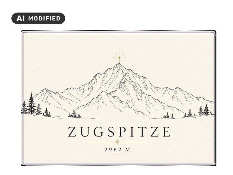 Souvenir Foto Magnet Zugspitze 8x5,5cm